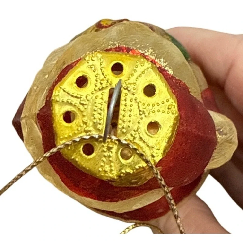 Vintage Japan Santa Ornament Blown Glass 5